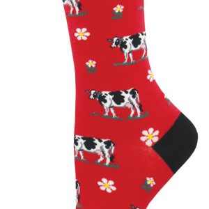 SockSmith Graphic Cotton Mix Crew - Women's Legendairy Red