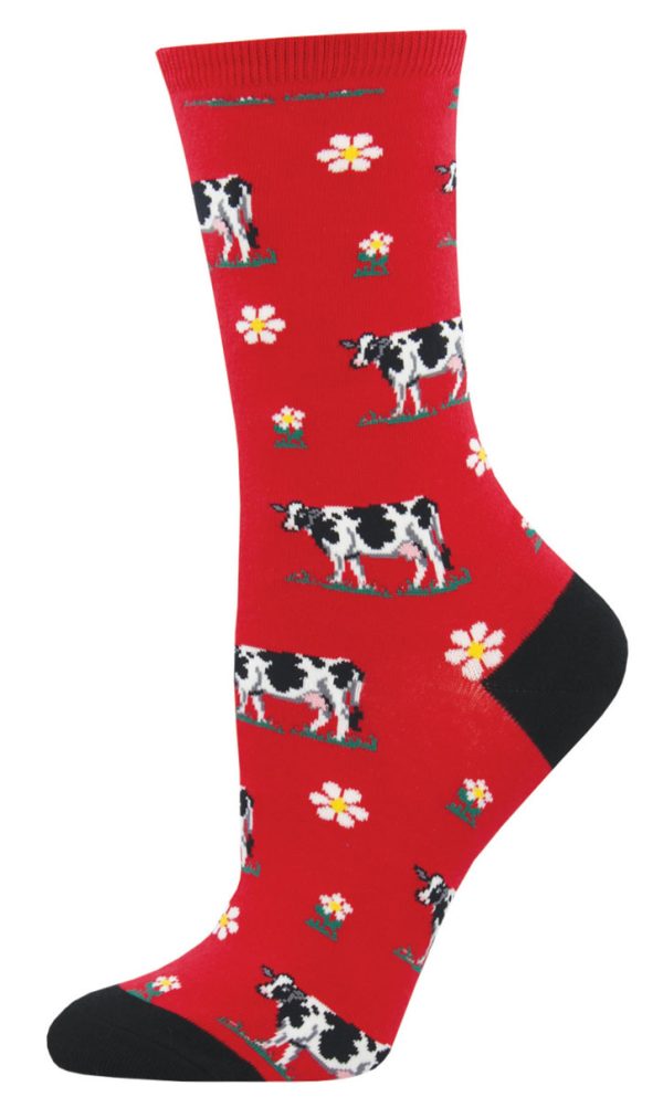 SockSmith Graphic Cotton Mix Crew - Women's Legendairy Red