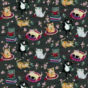 Tea Towel - Crazy Cats 100% Cotton