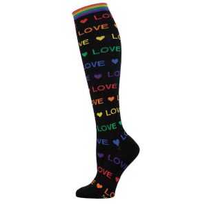 SockSmith Graphic Cotton Mix Knee High - Love Love Love