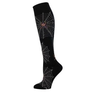 SockSmith Graphic Cotton Mix Knee High - Spider Webs