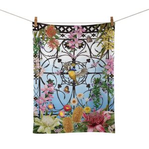 Tea Towel - La La Land Linen Cotton Blend - Botanical