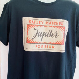T Shirt -  Unique Vintage Matchbox Label - Jupiter