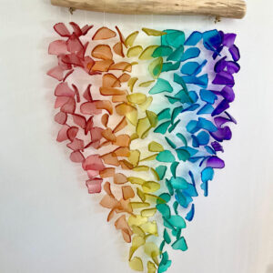 Mama Pacha Recycled Glass Wind Chime - Rainbow